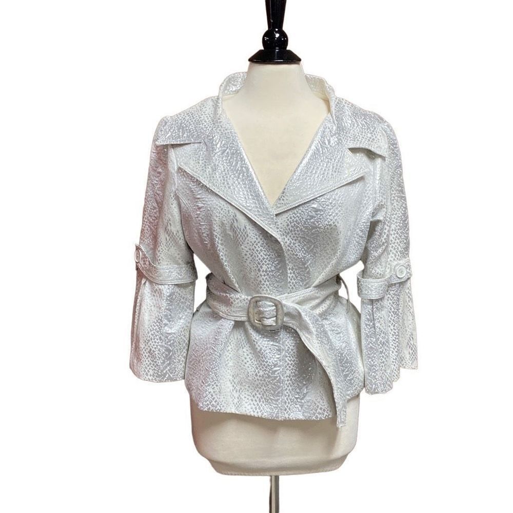 Cartise Silver Design Bell Sleeve Jacket Size 10 NEW
